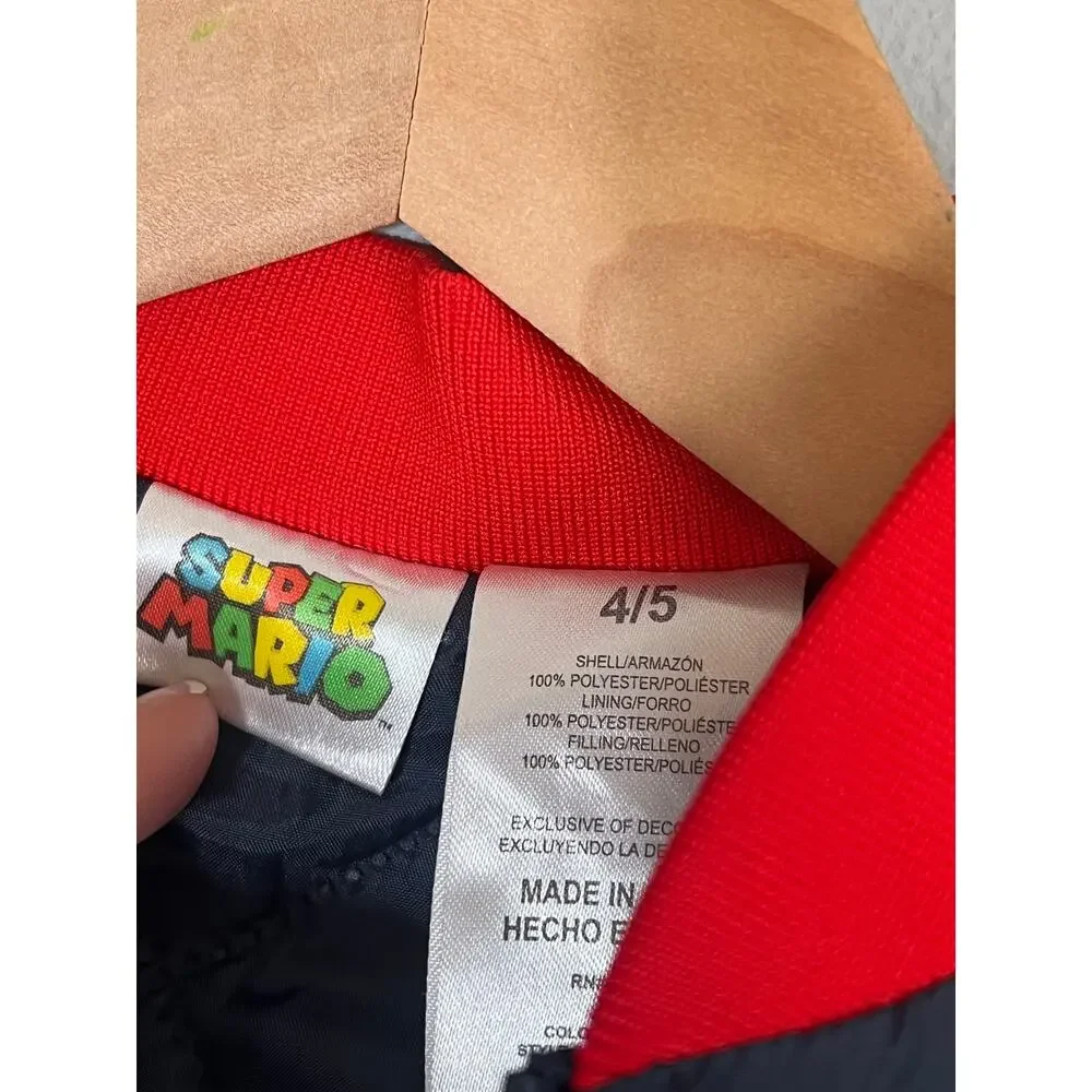 Nintendo Bowser Super Mario Bros Bomber Jacket Coat 4T 5T Cart King of Koopas